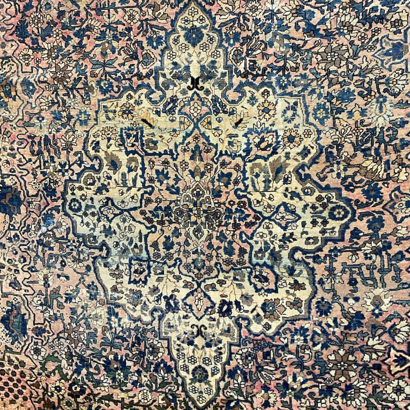 HERAT ORIENTAL Antique 1890s Farahan Wool Rug - 9' x 12'