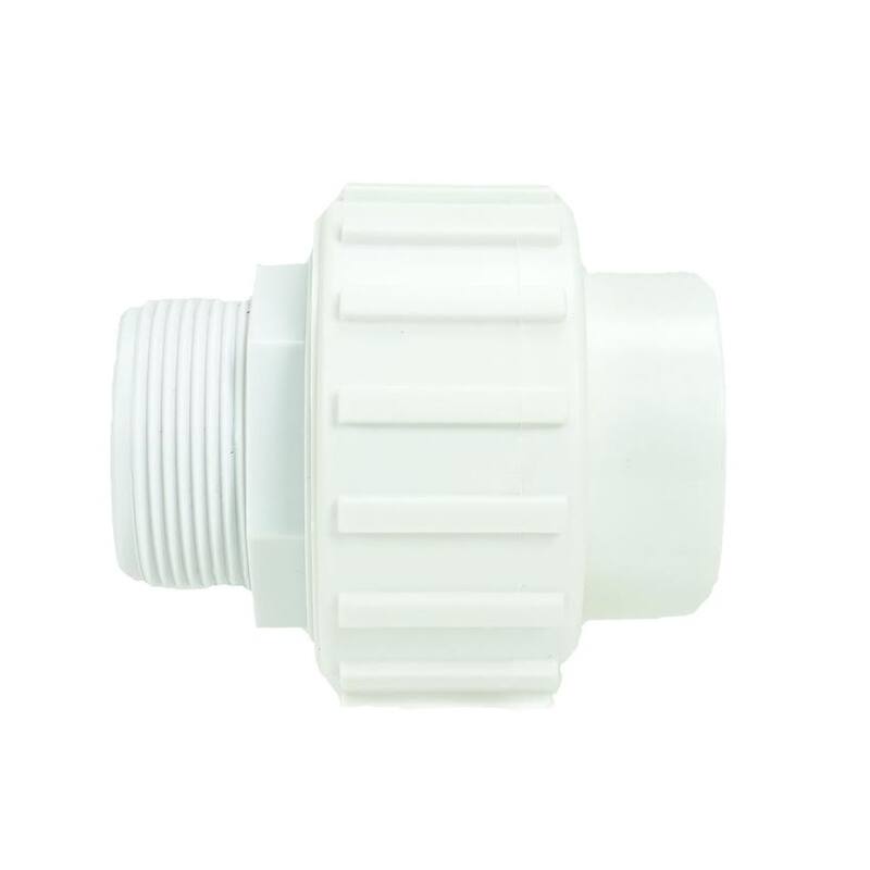 3.75'' White Standard ABS Female and Male Threaded Union for Swimming Pool - 3.75"