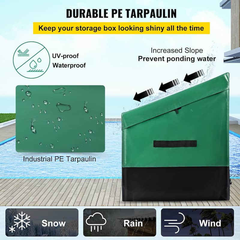 Outdoor Storage Box Patio Deck Box Waterproof PE Tarpaulin