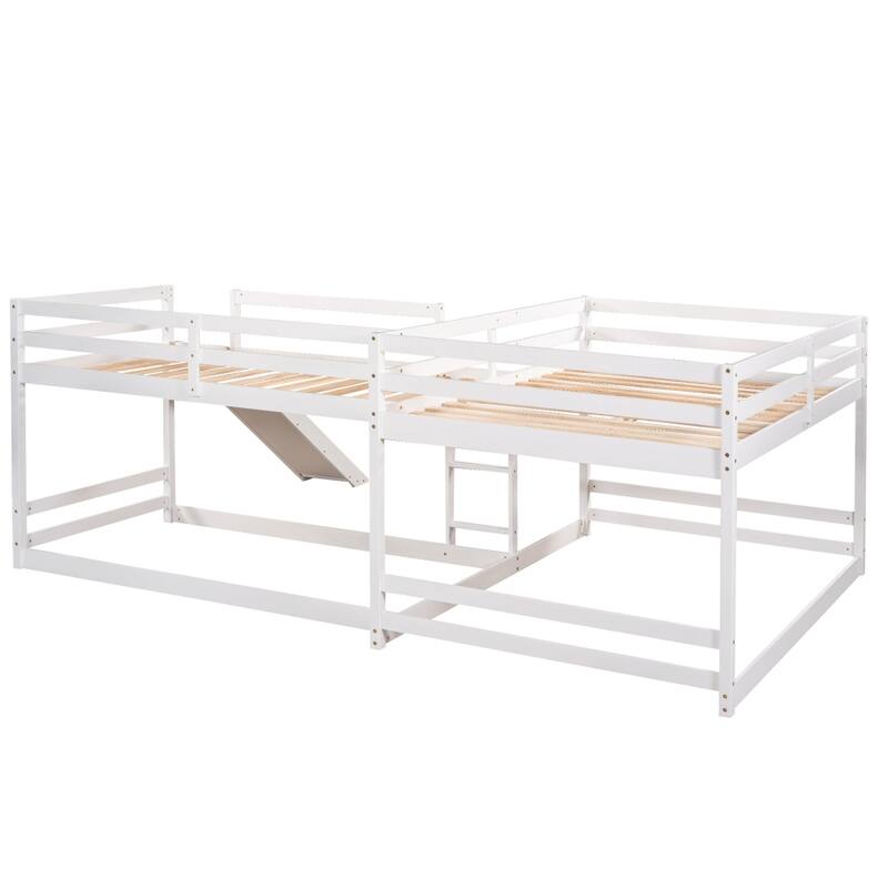 Full and Twin Size L-Shaped Bunk Bed