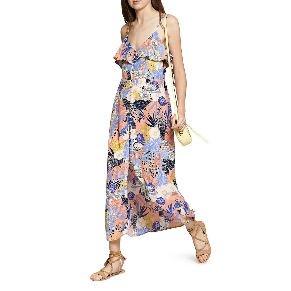 isabella ruffled maxi dress