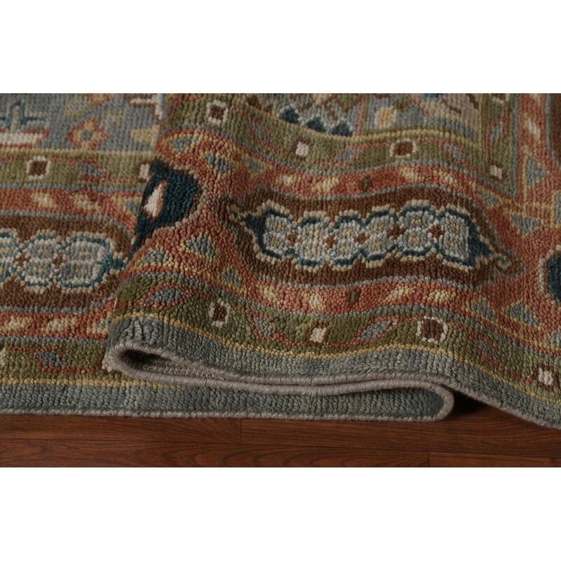 Gray Khotan Indian Area Rug Hand-Knotted Wool Carpet - 8'4" x 12'0"