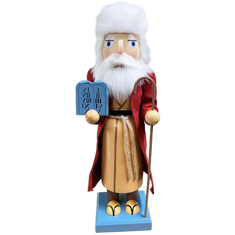 14 inch Moses Nutcracker - red