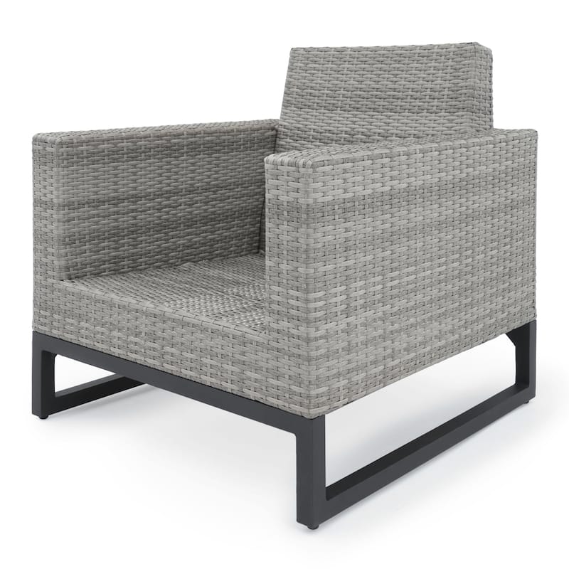 Milo Grey 2 Piece Sunbrella Outdoor Patio Club Chairs