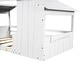 preview thumbnail 12 of 15, White Twin Size Solid Wood House Bed with Roof and Guardrail for Kids