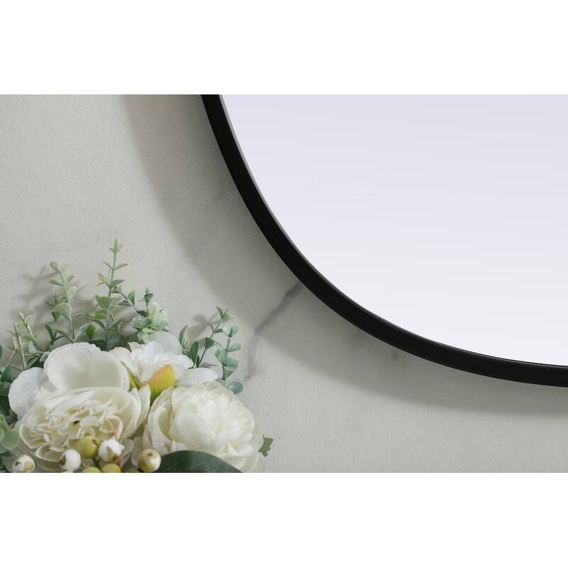 Indigo Home Metal Frame Oval Mirror 20x36 Inch