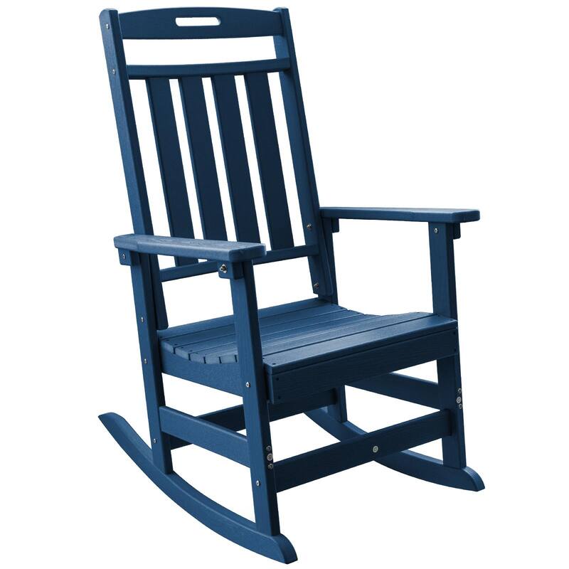 HDPE All-Weather Outdoor Rocking Chair, Porch Deck Rocker