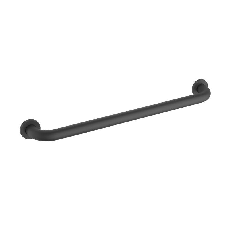 24-Inch Stainless Steel Bathroom Safety Grab Bar - Matte Black