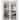 Solid French Double Doors 36 x 80 Lucia 2466 White Silk Clear Glass