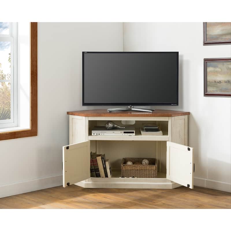 The Gray Barn Danebury Rustic 50-inch Solid Wood Corner TV Stand