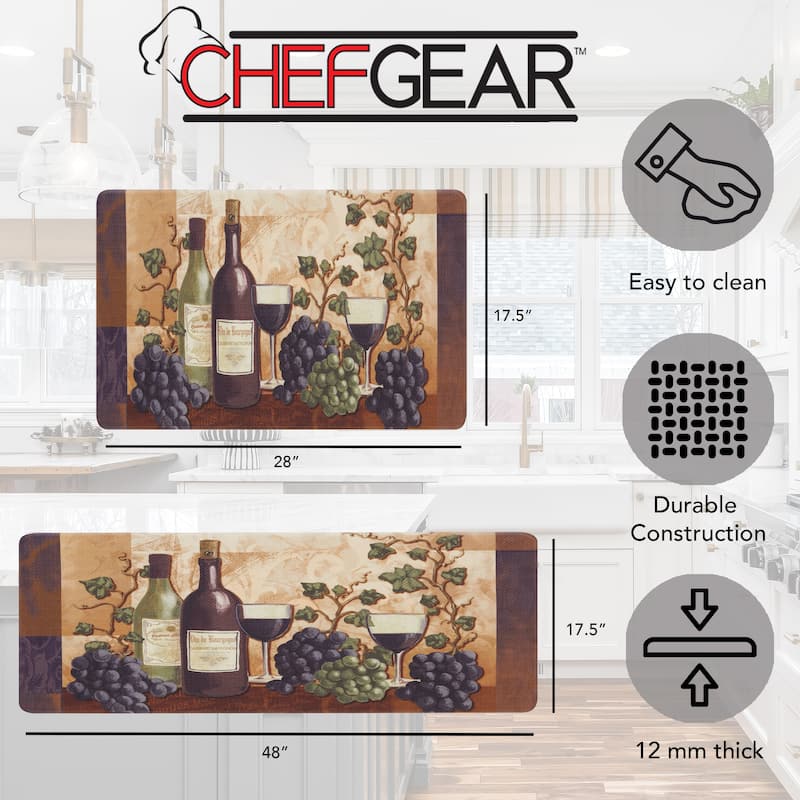 Cabernet Wine Novelty Anti-Fatigue Kitchen Wellness Mat