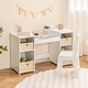 preview thumbnail 7 of 18, Costway Kids Vanity Table & Chair Set 2-in-1 Princess Pretend Play - See Details