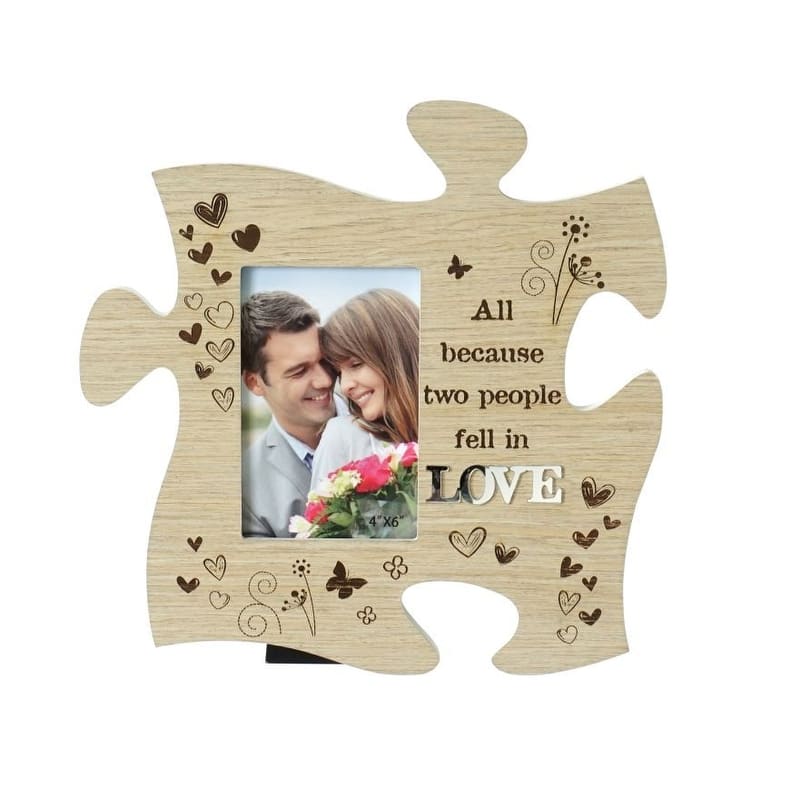 Puzzle Piece With Text -Love Photo Frame