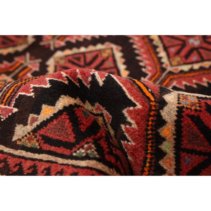 ECARPETGALLERY Hand-knotted Teimani Black, Red Wool Rug - 3'7 x 6'8