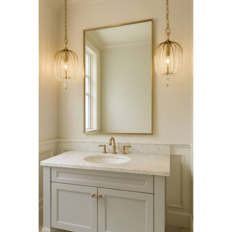 Varaluz Voliere 1-Light Crystal Pendant - Havana Gold