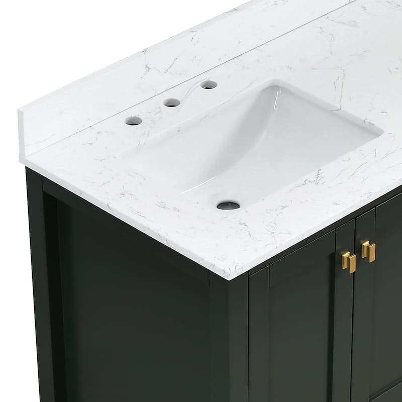 StarrySky 72 inch Undermount Double Sink Bathroom Vanity with Engineered Carrara Marble Top