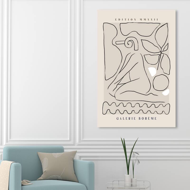 Wynwood Studio Canvas Abstract Nature Boheme Black and Taupe Modern & Contemporary Wall Art Canvas Print - 54 x 36