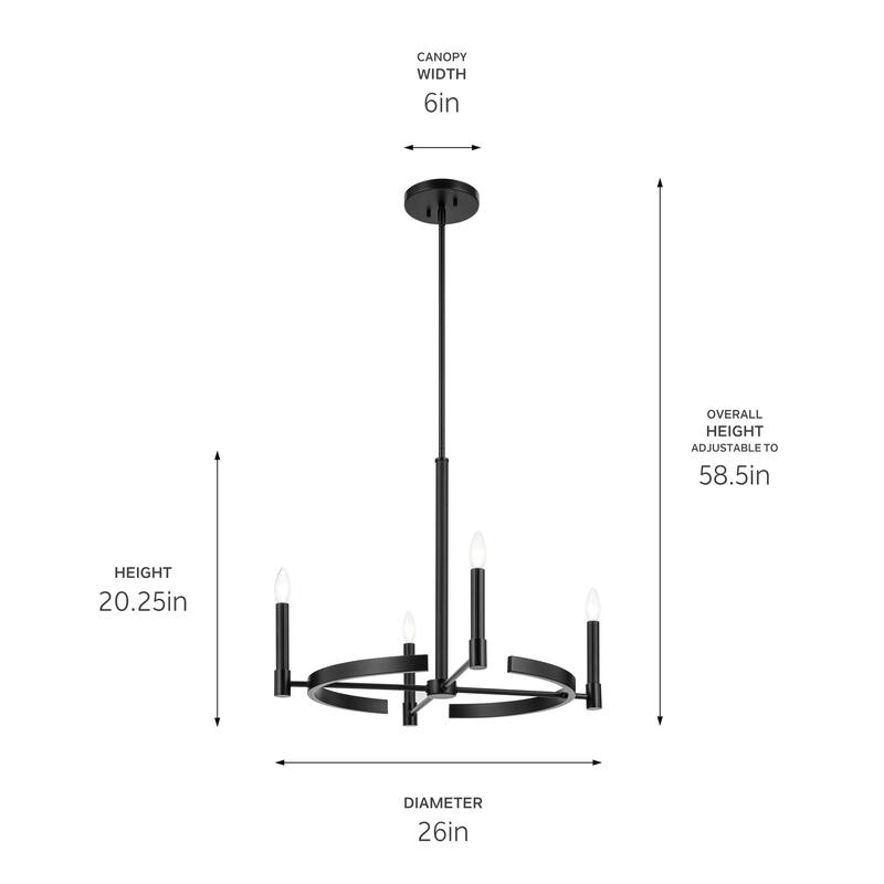 Kichler Lighting Tolani 26 in. 4-Light Chandelier