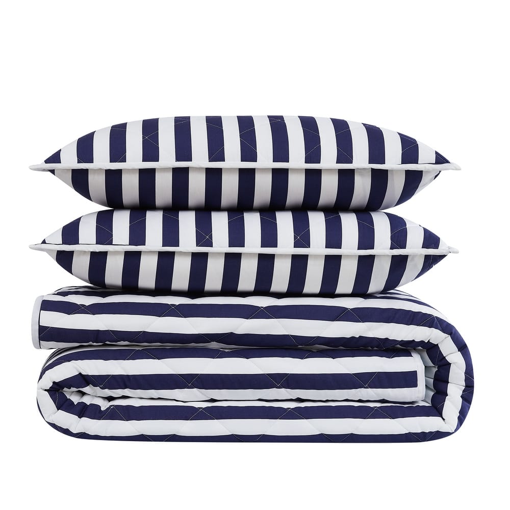 Brooklyn Loom Levi Stripe 3 Piece Quilt Set