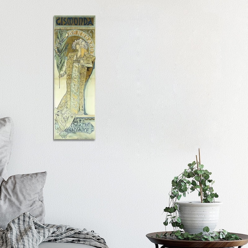 iCanvas "Gismonda, c.1894 " by Alphonse Mucha Canvas Print - 36x12x1.5