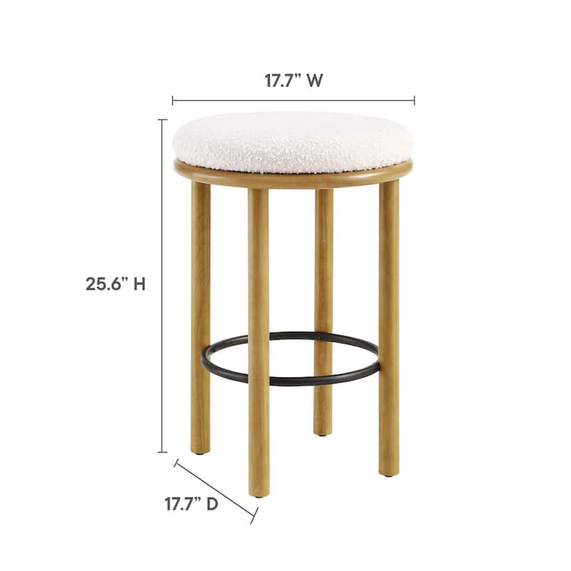 Fable Boucle Fabric Counter Stools - Set of 2