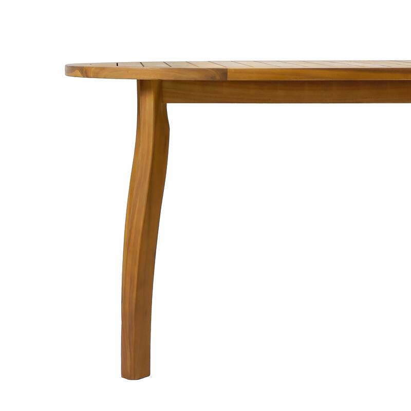 Christopher Knight Home - Cascade 70" Outdoor Acacia Wood Oval Dining Table, for 4-6 Person Seating