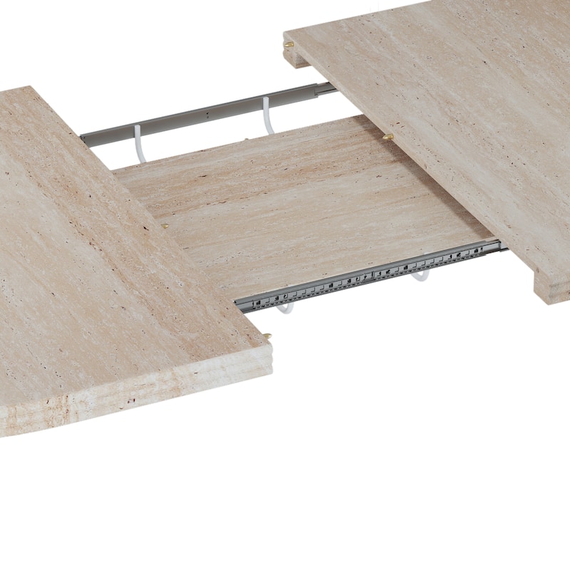 55.12" to 78.26" Modern Extendable Dining Table: Mid-Century Removable Leaf Design for Dining Room & Kitchen