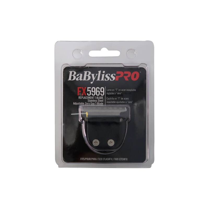 3x BaByliss Pro Stainless Steel Adjustable Zero Gap Replacement T-Blade Fits FX59, FX69 #FX5969 - Black