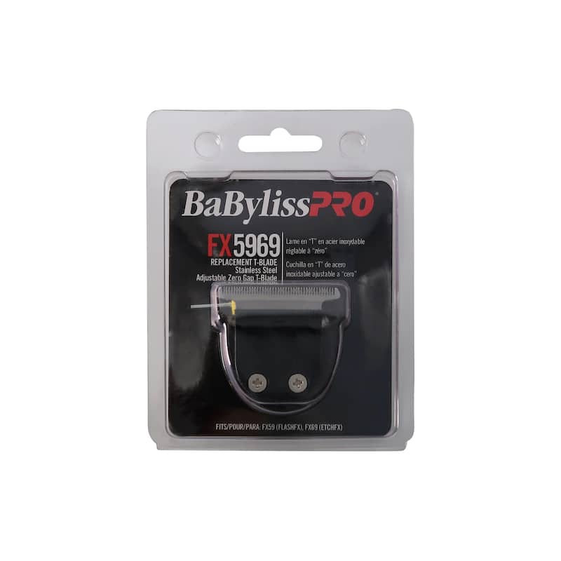 BaByliss Pro Stainless Steel Adjustable Zero Gap Replacement T-Blade Fits FX59, FX69 #FX5969 - Black