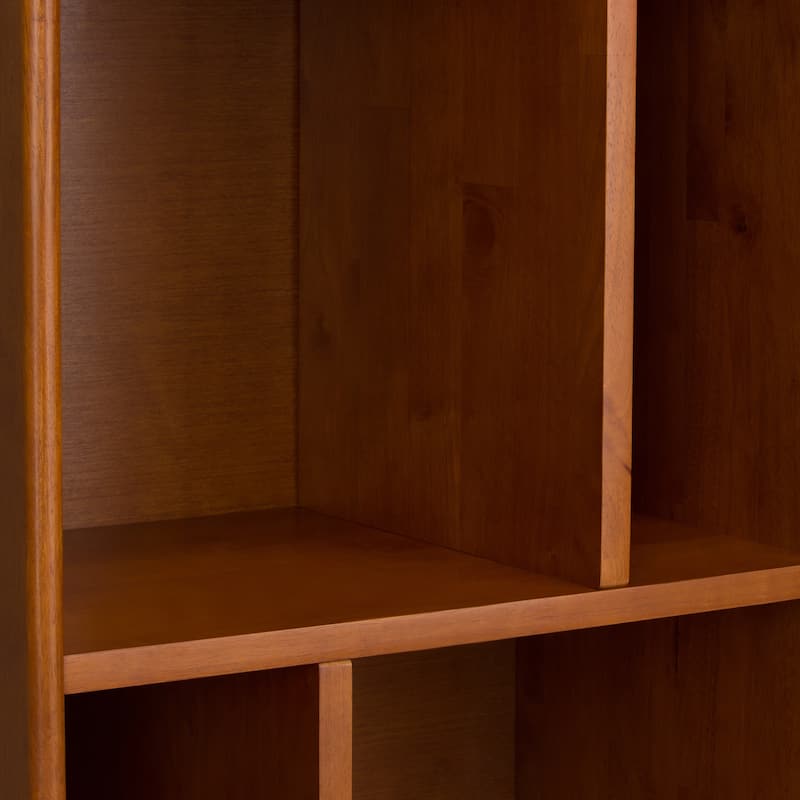 WYNDENHALL Tierney SOLID HARDWOOD 64 inch x 22 inch Mid Century Modern Bookcase and Storage Unit - 22"w x 14"d x 64" h