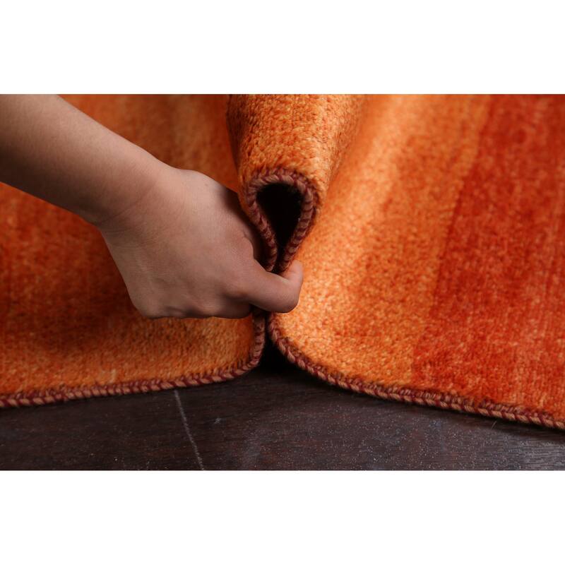 Modern Oriental Gabbeh Kashkoli Runner Rug Hand-knotted Wool Carpet - 2'6" x 20'8"