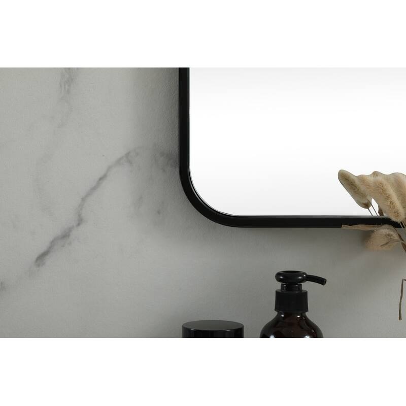 Indigo Home Soft corner metal square mirror 42x42 inch