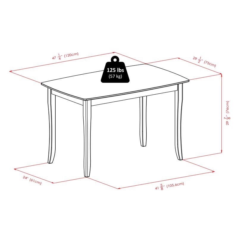 3-Pc Dining Table with Ladder-back Chairs, Walnut