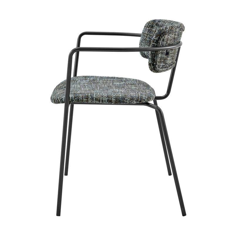 NPD Furniture Alivia Fabric Dining Side Arm Chair (Set of 2)