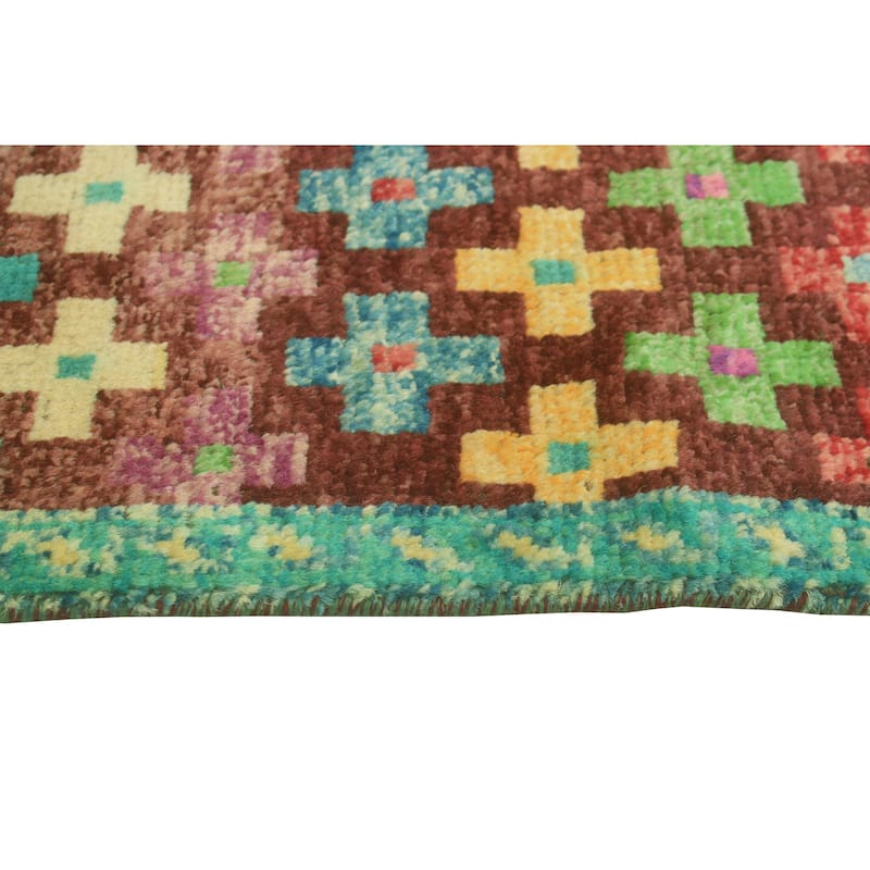 Balochi Jihan Burgundy/Ivory Rug - 3'3" x 4'10"