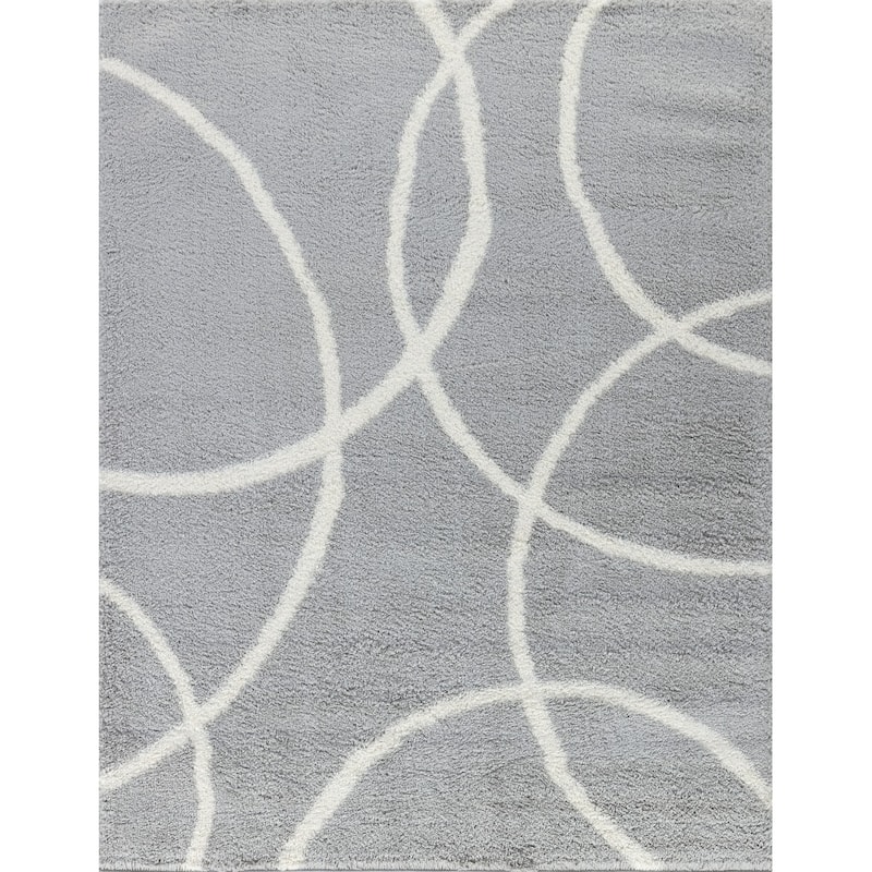 Loft Shag GC_CZY1002 Grey Shaggy Area Rug - 7'10 x 9'10