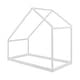 preview thumbnail 7 of 8, White Twin Size Solid Wood House Bed with Roof