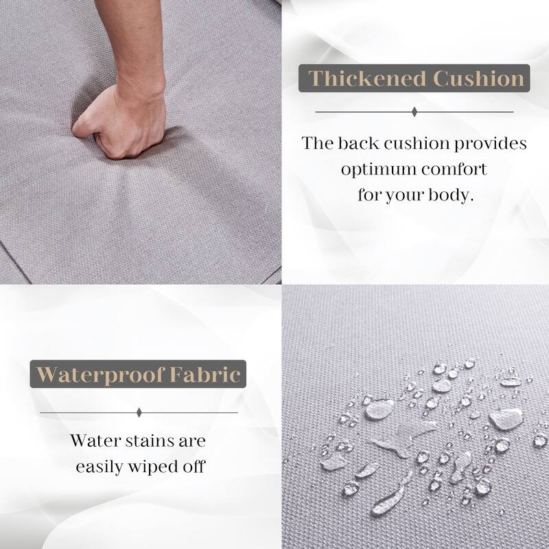 Gymojoy Outdoor Rattan Chairs with Armrest Chair Weather-resistance