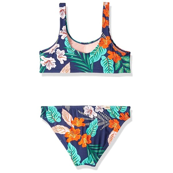 Hobie Big Girls Tank Bralette Bikini Top and Hipster Bottom Swimsuit Set