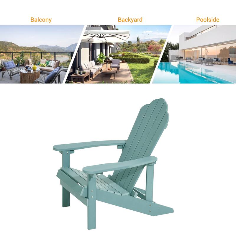 LIVOOSUN Adirondack Patio Chair Fire Pit Chair Weather Resistant