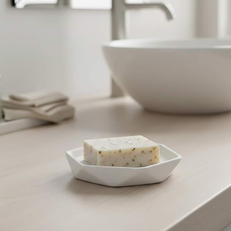 Diamond Bath Set Accessories White or Black