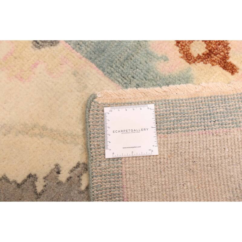 ECARPETGALLERY Hand-knotted Modern Oushak Teal Wool Rug - 9'8 x 14'1