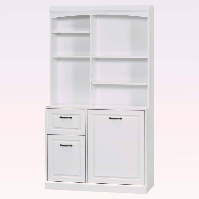 Multi-Functional Bathroom Storage Cabinet with Tilt-Out Hamper,with Drawers & Adjustable Shelves