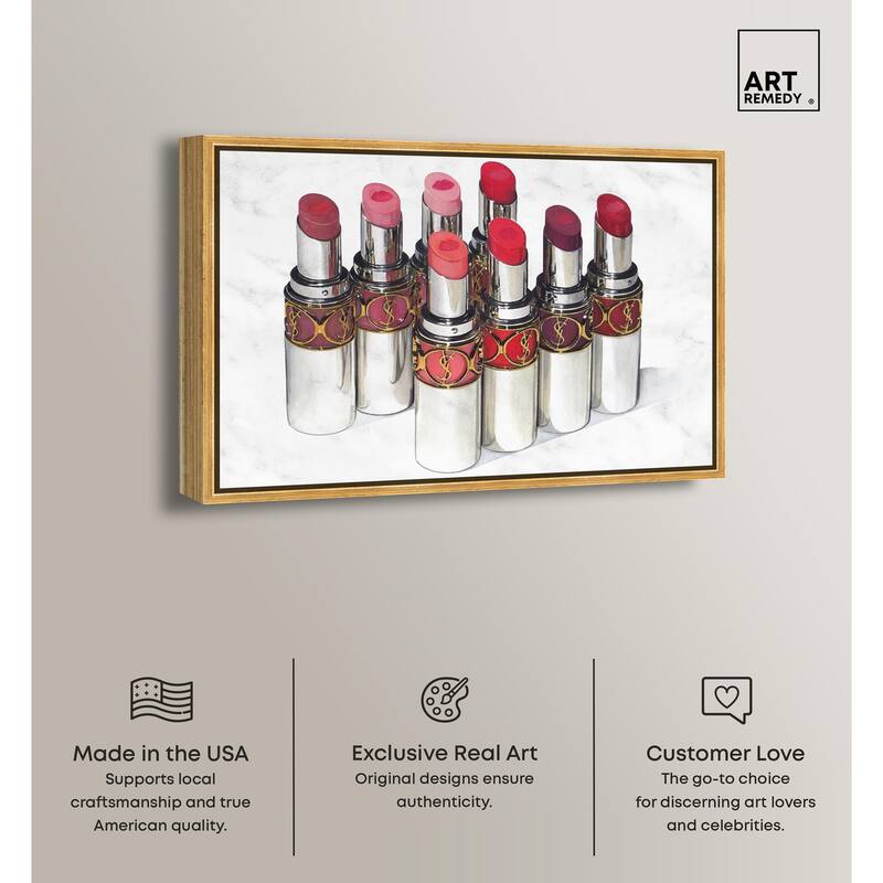 Doll Memories - Lipsticks 22 Canvas by Art Remedy
