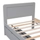 preview thumbnail 11 of 9, Grey Twin Size Platform Bed Frame with 2 Drawers and Headboard, Wood Storage Bed, No Box Spring Needed, for Boys Girls Adult