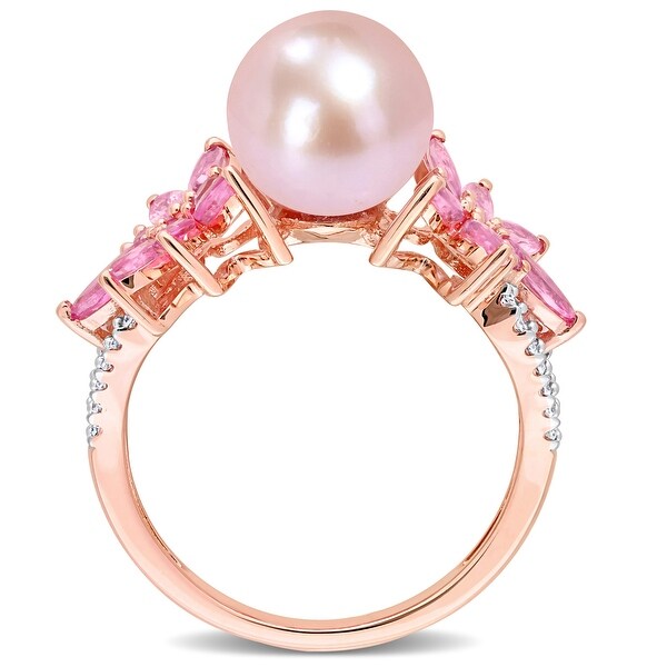 Sofia B. Cultured Freshwater Pink Pearl 1 7/8ct TGW Pink Sapphire