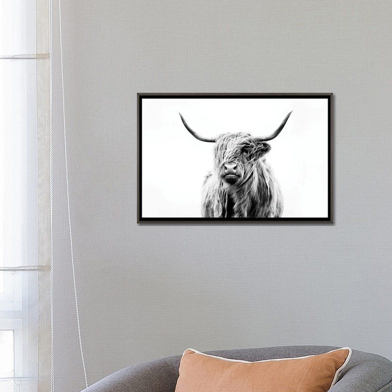 iCanvas "Portrait Of A Highland Cow" by Dorit Fuhg Framed