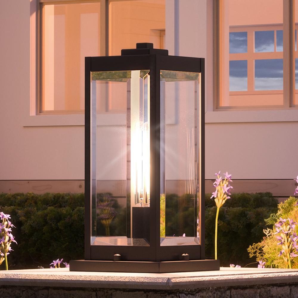 Luxury Modern Farmhouse Outdoor Post Pier Light 16 H x 7.5 W with Industrial Style Estate Bronze by Urban Ambiance On Sale Bed Bath Beyond 33518411
