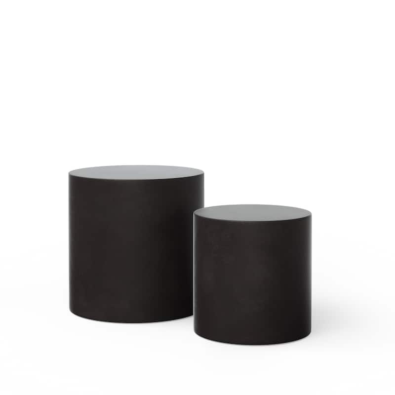 Urbia Una Concrete Pedestal (Set of 2) - Lava