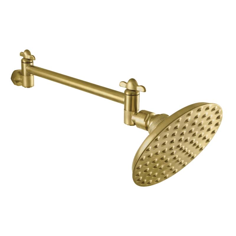 Kingston Brass Victorian 5" Showerhead with High Low Adjustable Arm - Brushed Brass